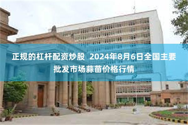 正规的杠杆配资炒股 2024年8月6日全国主要批发市场蒜苗价格行情