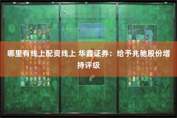 哪里有线上配资线上 华鑫证券：给予兆驰股份增持评级