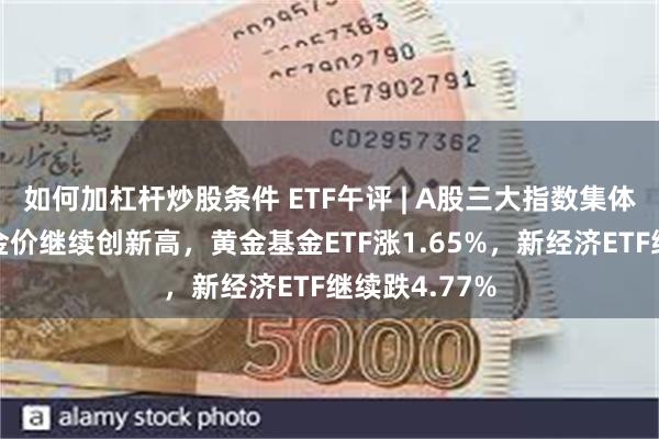 如何加杠杆炒股条件 ETF午评 | A股三大指数集体下跌，国际金价继续创新高，黄金基金ETF涨1.65%，新经济ETF继续跌4.77%