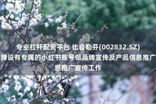 专业杠杆配资平台 比音勒芬(002832.SZ)：旗下品牌设有专属的小红书账号做品牌宣传及产品信息推广宣传工作
