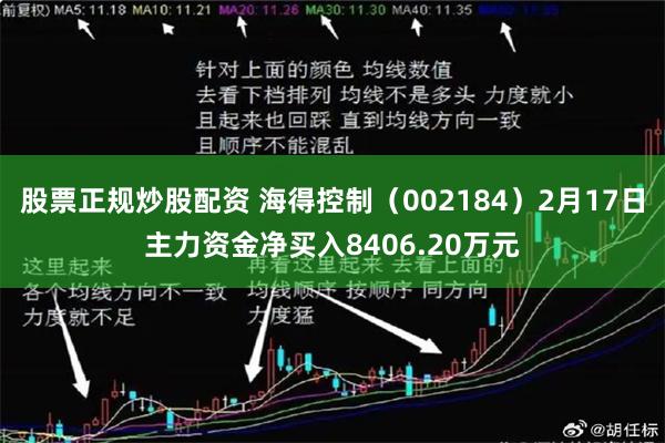 股票正规炒股配资 海得控制（002184）2月17日主力资金净买入8406.20万元