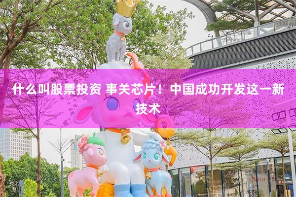 什么叫股票投资 事关芯片！中国成功开发这一新技术