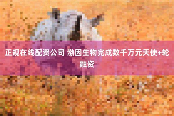 正规在线配资公司 渤因生物完成数千万元天使+轮融资